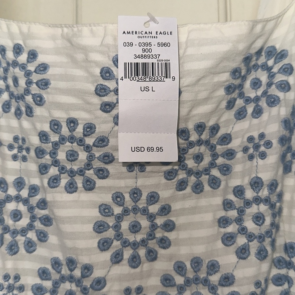 American Eagle Spring Summer Maxi Dress sz L. Embroidered - Picture 10 of 10